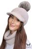 Koryna Warm Women' Cap with Baseball Cap, Dark Beige Color