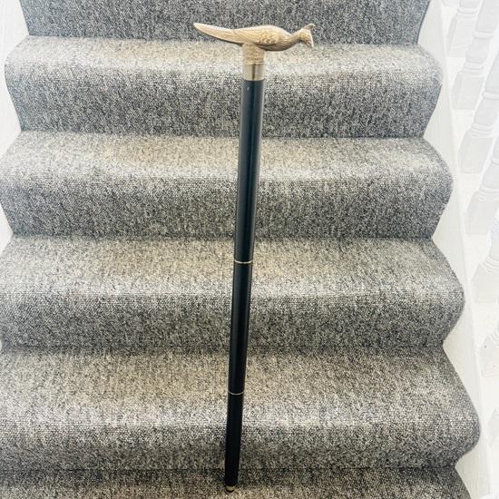 91.44 cm Brass Peacock Wooden Spiral Handmade Style Cane Walking Shaft Stick Gift