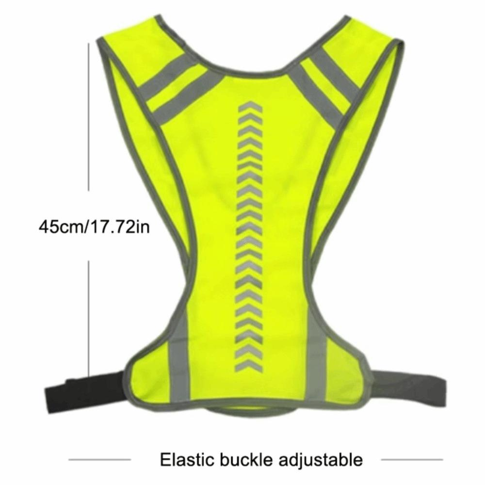 Reflective Cloth Reflective Vest Adjustable Fit Safety Jacket Protective Vest Running Jogging