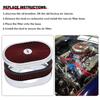 12" x 2" ovale Luftfiltereinheit 5-1/8" Vergaserhals mit Durchflussdeckel High Flow Chrom für GMC Chevy Ford Chryler Dodge