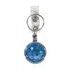 Glitter Epoxy Resin Rotating Retractable Keychain Badge Reel with Sequins Cute Creative Office ID Card Holder Strap