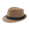 Men's Summer Straw Fedora Sun Hat - Outdoor Sunshade Beach Bowler Hat