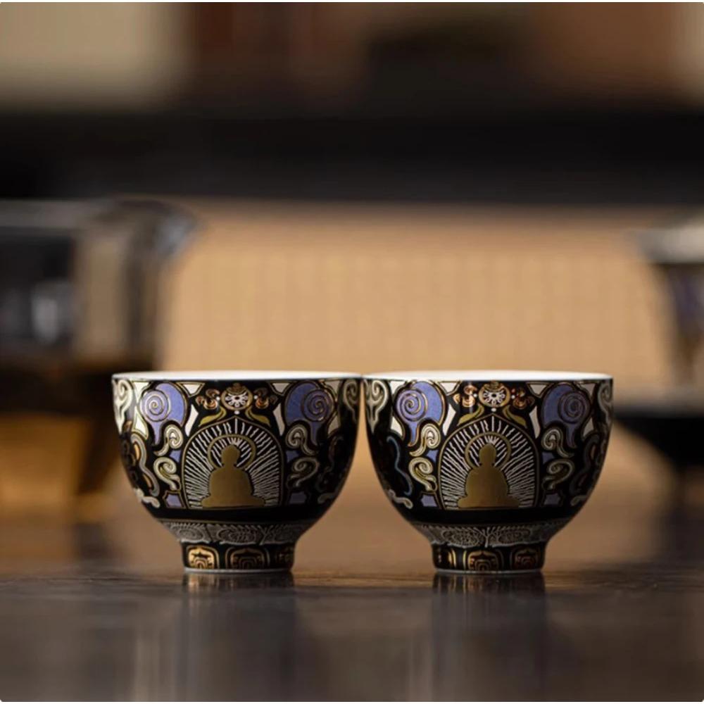 Vintage Style Tea Cup Ceramic High-temperature Fired Small Tea Cup Clever And Lightweight Kung Fu Tea Set