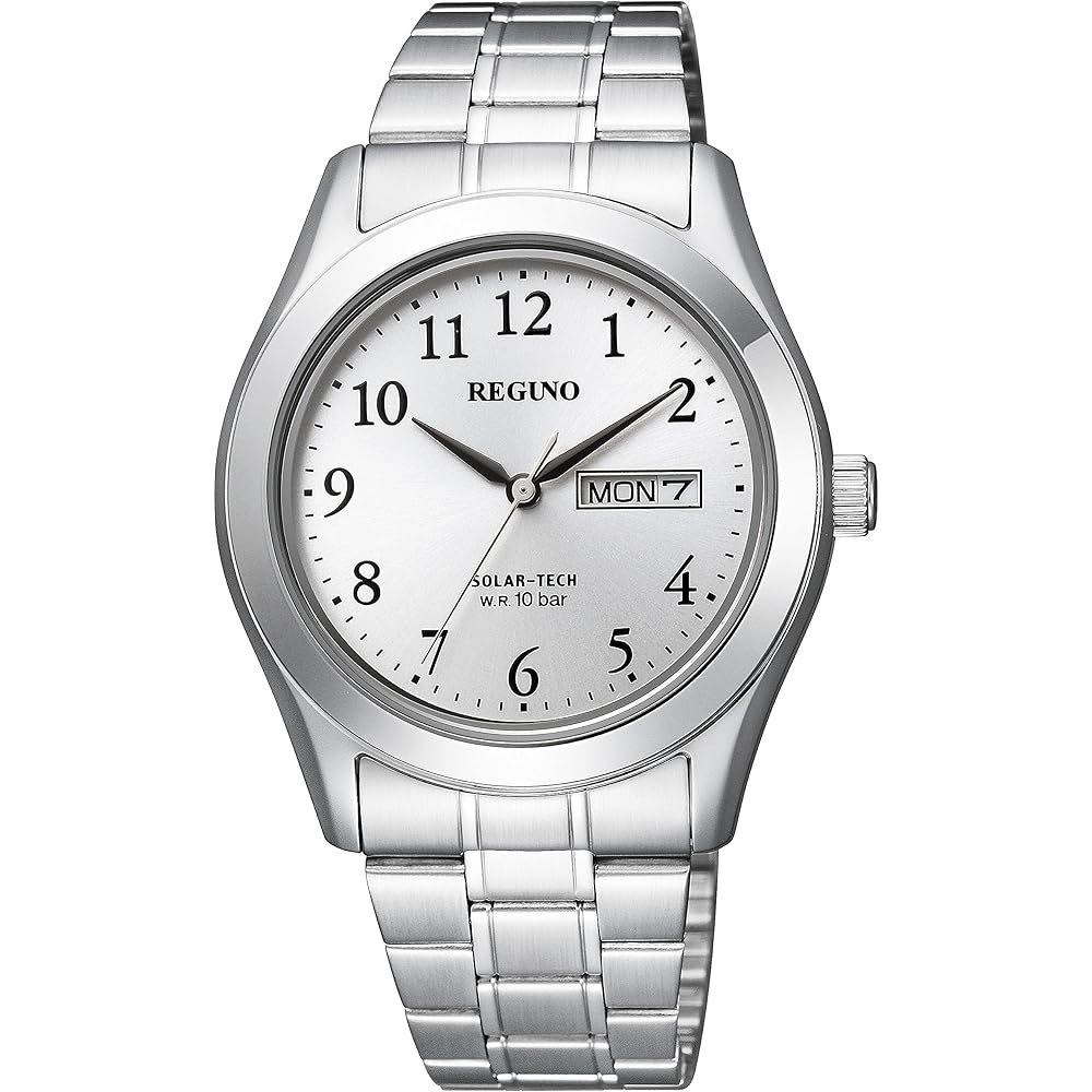 

CITIZEN REGUNO Watch (Solar/Waterproof/Simple) KM1-211-13 Solar Tech Men s Business Analog Watch with Date, Day of the Week, and Second Hand, Black, G