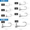FISHBOMB Jig Head 1g Set of 50 Ajing Mebaring Hook
