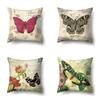Polyester Pillowcase Peach Leather Velvet Decoration Printed Butterfly Pillowcase Waist Cushion Cover Car Cushion Head Cushion Cover