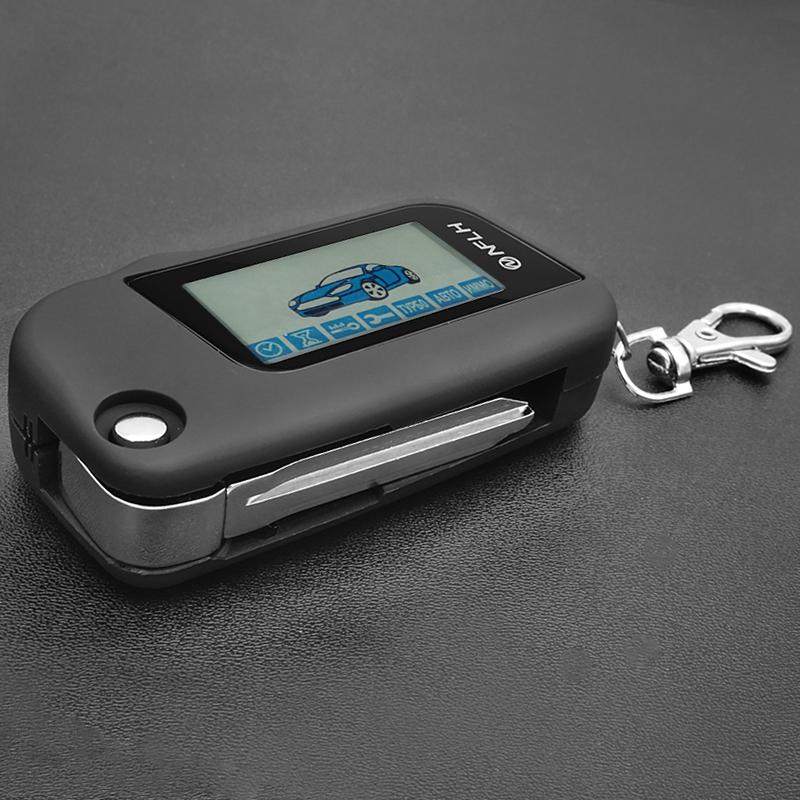 Portachiavi con telecomando LCD A93 per compatibilità con allarme auto bidirezionale Twage Starline A93 versione russa