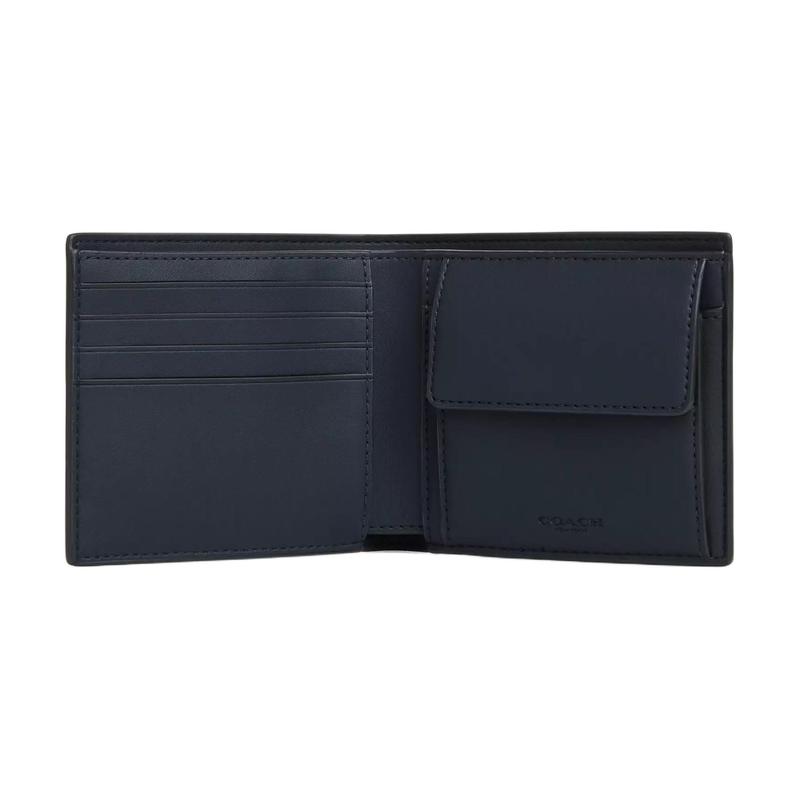 COACH ogo Print Coated Canvas Wallet Men's Blue blue