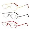 Retro Ultra-light Metal Half Frame Reading Glasses Portable Men Women Readers Optical Spectacle Small Frame Eyeglass