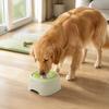 Cat Water Bowl Pet with Floating Disk, No Spill Dispenser Food Grade Plastic for Dogs Cats, Splash Proof Slow Drink Feeder Detachable Container