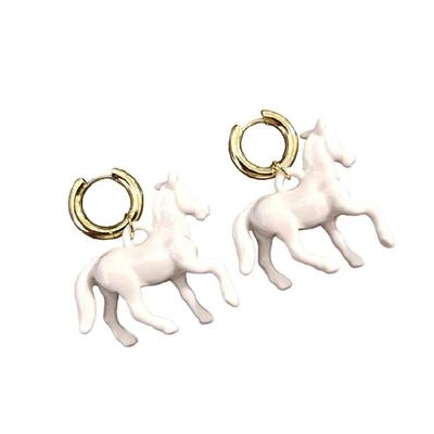 Elegant Small Horse Drop Earrings Animal Charm Ear Accessories for Casual Wear Fashion Accessory Holiday Jewelry