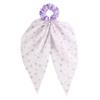 Versatile Floral Ribbon Bow Hair Tie - Korean Style Hair Accessory with Small Flowers for Women's Ponytails