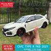 AAALZ1 AUTOart 1:18 FOR HONDA CIVIC TYPE R FK8 2021 Car Model Alloy Collection Model Gift