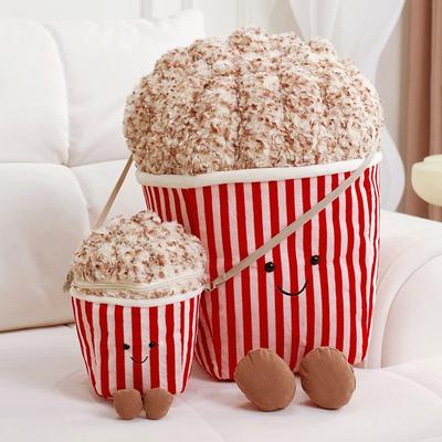 Popcorn Doll Throw Pillow Simulation Popcorn Flower Doll Plush Toy Children's Creative Bag Pendant