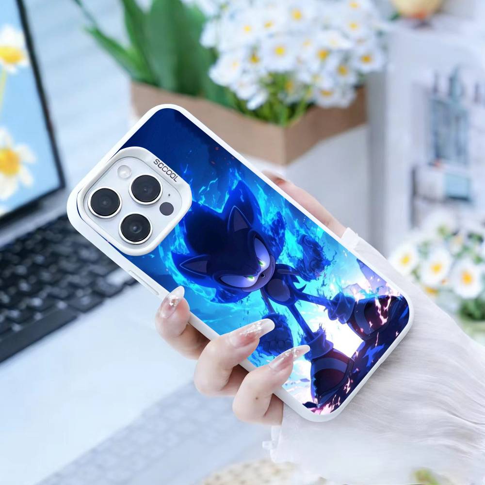Hedgehog Knuckles Phone Case For IPhone 16 17 15 14 12 13 Pro Max Black Color Shockproof Cover
