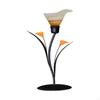 62KD Artistic Glass Floral Candelabra Iron Stable Table Decors Centerpieces Candlestick for Weddings Anniversaries Parties