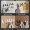 3/5PCS Self Adhesive Strong Wall Organizer Hook Behinddoor Key Cloth Hanger Hook Bathroom Robe Towel Holder Rack Kitchen Home Organizer