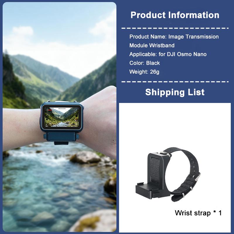 Wristband Strap Mount for DJI Osmo Nano Thumb Camera Image Multifunctional Vision Dock,Wristband Expansion Protection Accessorie
