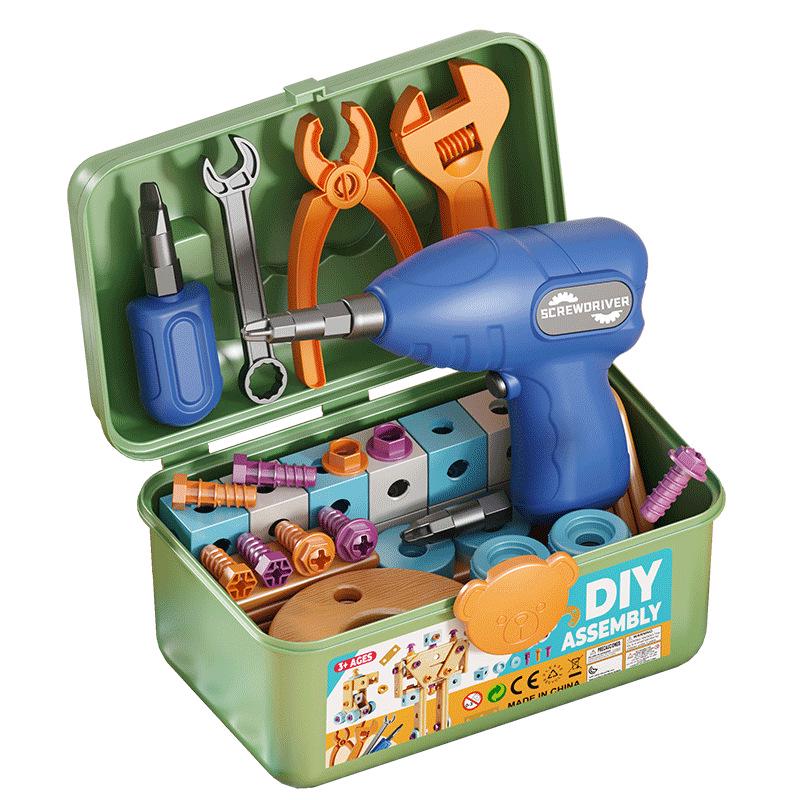 Children's Repair Toolbox Set with Electric Screwdriver - Educational Role Play Toy