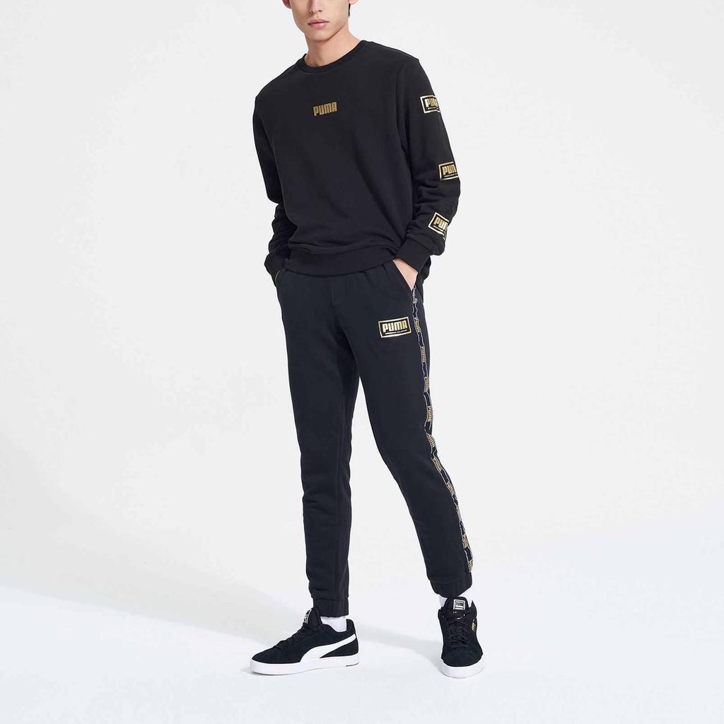 PUMA Sweatshirts Men's Black Crew Neck Moderate Regular 586348-01