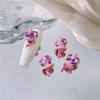 10Pcs Heart Snake Nail Charms Decorations Sparkling Vibrant Color Widely Used Decorative Manicure Ornaments Nail Art Decor