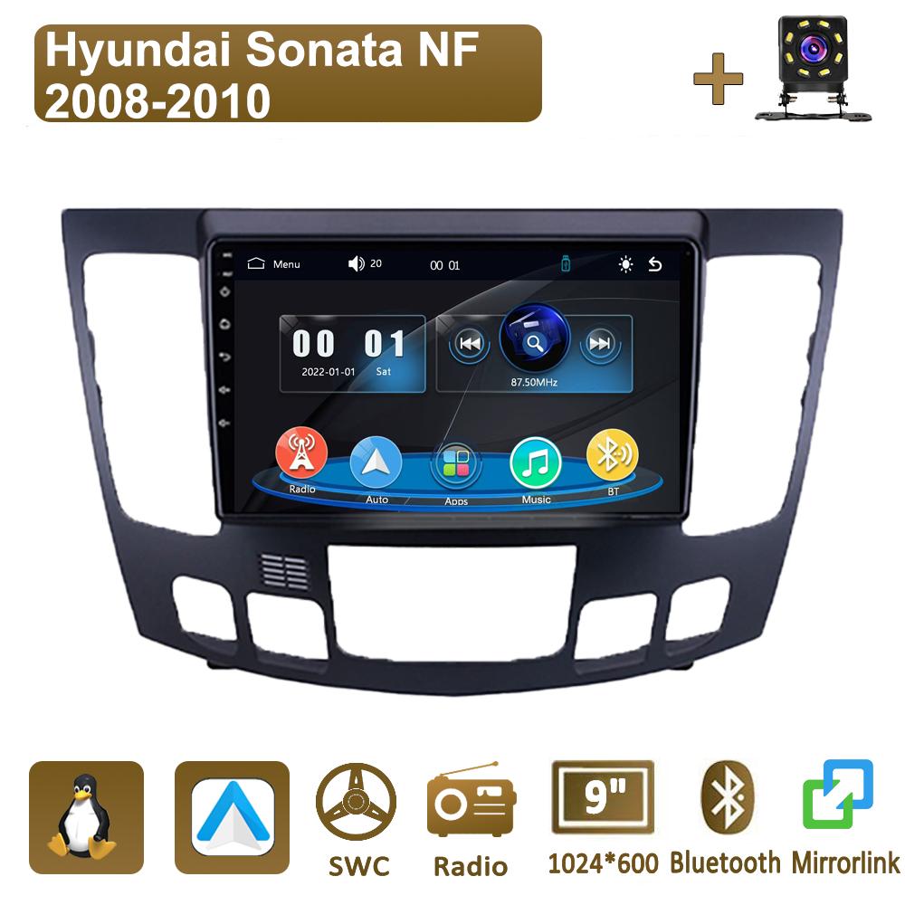 

Icreative Car Radio Multimedia MP5 Player Head Unit Stereo BT For Hyundai Sonata NF 2008-2010 A чёрный