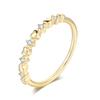 ZHOUYANG Dainty Ring For Women Delicate Thin Love Cute Light Yellow Gold Color CZ Midi Ring Fashion Jewelry Gift For Girls R901