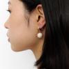 geegee [silver925] beige ball drop earring