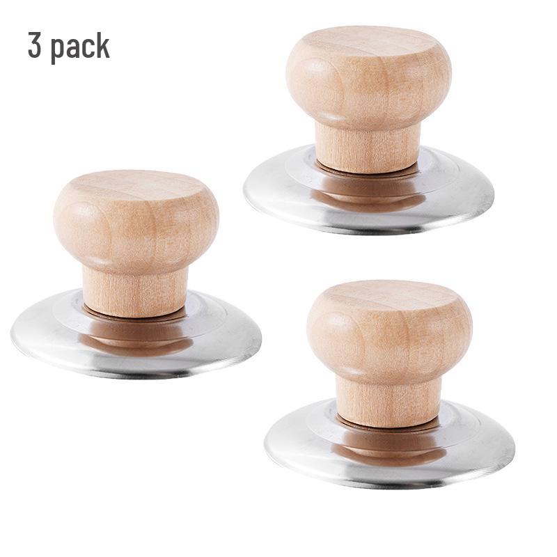 Universal High-Temperature Resistant Solid Wood Pot Lid Handle Knob - Anti-Scald Top Accessory