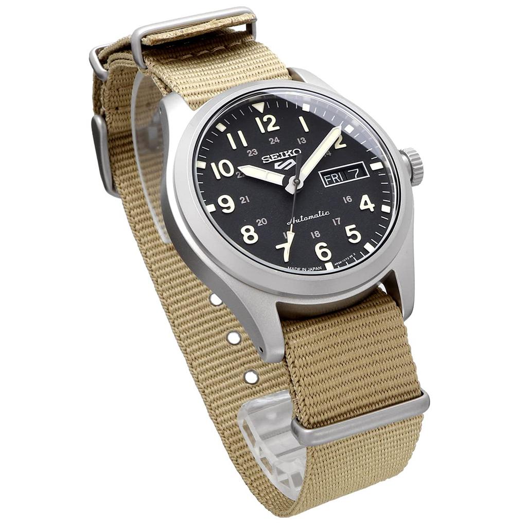 SEIKO Watch 5 SPORTS Automatic Mechanical Limited Distribution Model Made in Japan SRPG35 Beige Men's