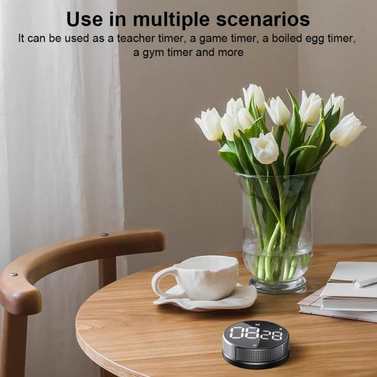 Yousheng LED Kitchen Timer Magnetic Countdown Clock for Cooking Baking Adjustable Angle Rotating Operation Loud Alarm Exercise Tracking Timer