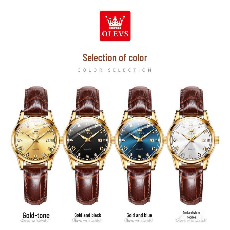 Celebrity Endorsed Women's Dual Calendar Waterproof Quartz Watch