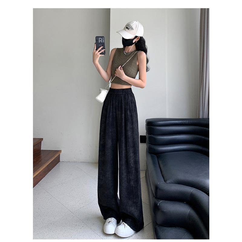 Straight High-waisted Casual Pants Women's Summer New Loose and Thin Versatile Pants
