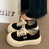 Platform Canvas Shoes Women's 2025 New Popular Summer Thin Versatile Big Head Shoes Height-increasing Sports and Leisure Board Shoes