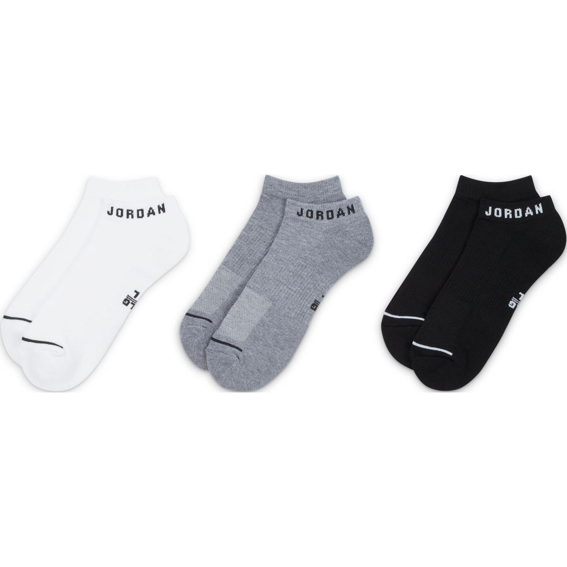 Jordan Everyday No-Show Socks (3 Pairs) DX9656-911 S