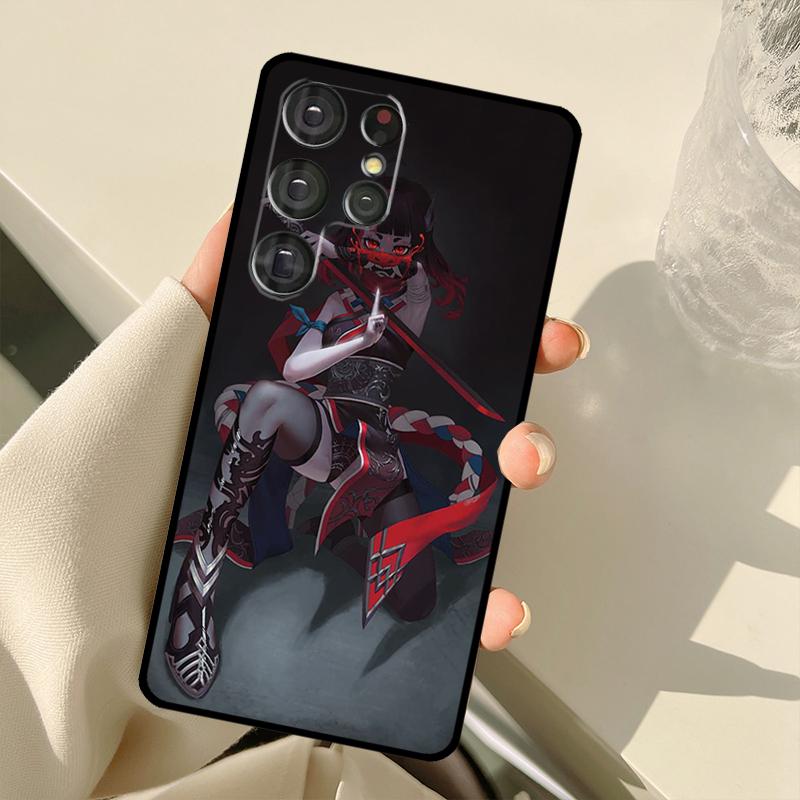 

Неоновый Аниме Чехол для Телефона Девушка Они Для Samsung Galaxy S23 S20 FE S21 FE S22 Ultra Note20 Note10 S8 S9 S10 Plus Чехол Note 20 Ultra