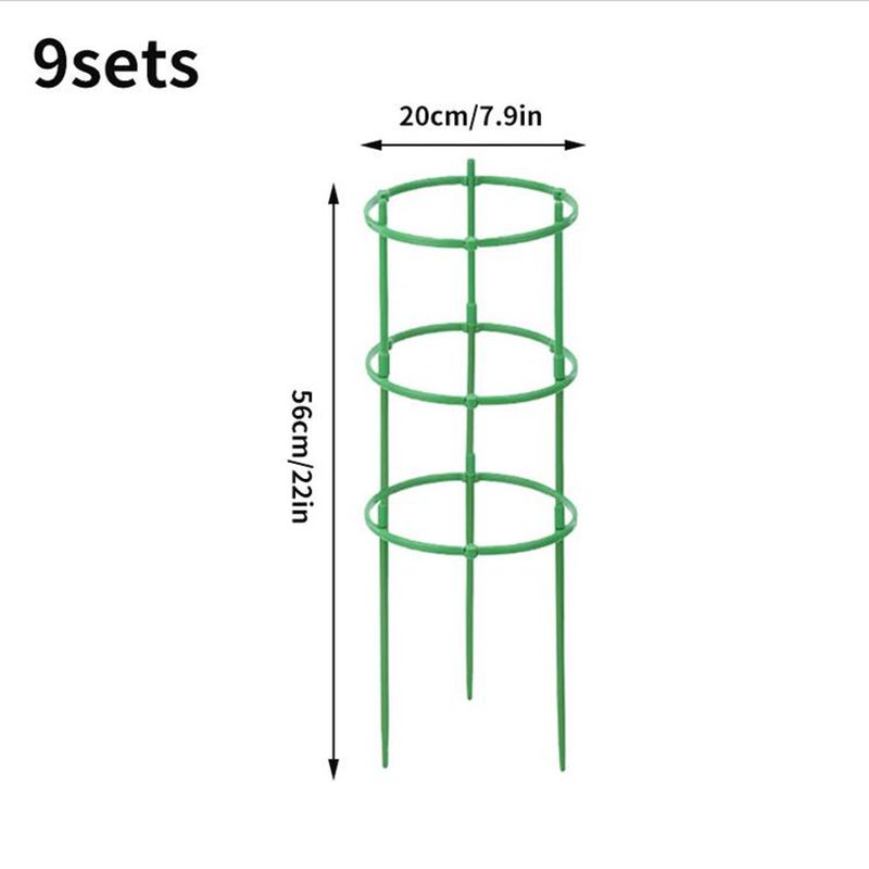 3-24Sets Plant Support Stakes Plastic Plant Support Pile For Flowers Greenhouses Arrangement Fixing Rod Holder Garden Tools