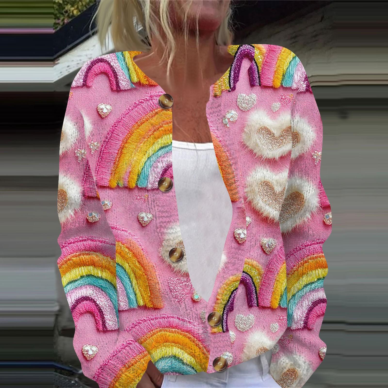 

Женская повседневная мода с принтом, длинный рукав, кардиган, куртка на пуговицах XXXXL жёлтый