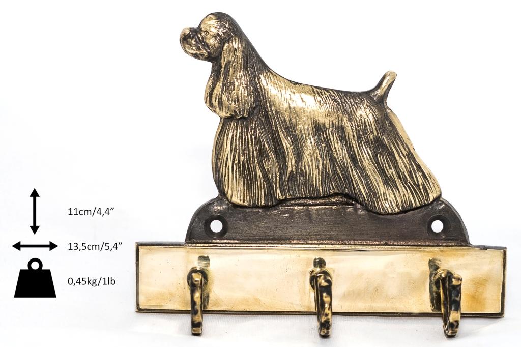 Cocker Spaniel Amerykański - Wieszak Na Klucze Z Psem, Mosiężny Uchwyt Na Psie Akcesoria, Elegancka Ozdoba Do Korytarza Marki Art-Dog