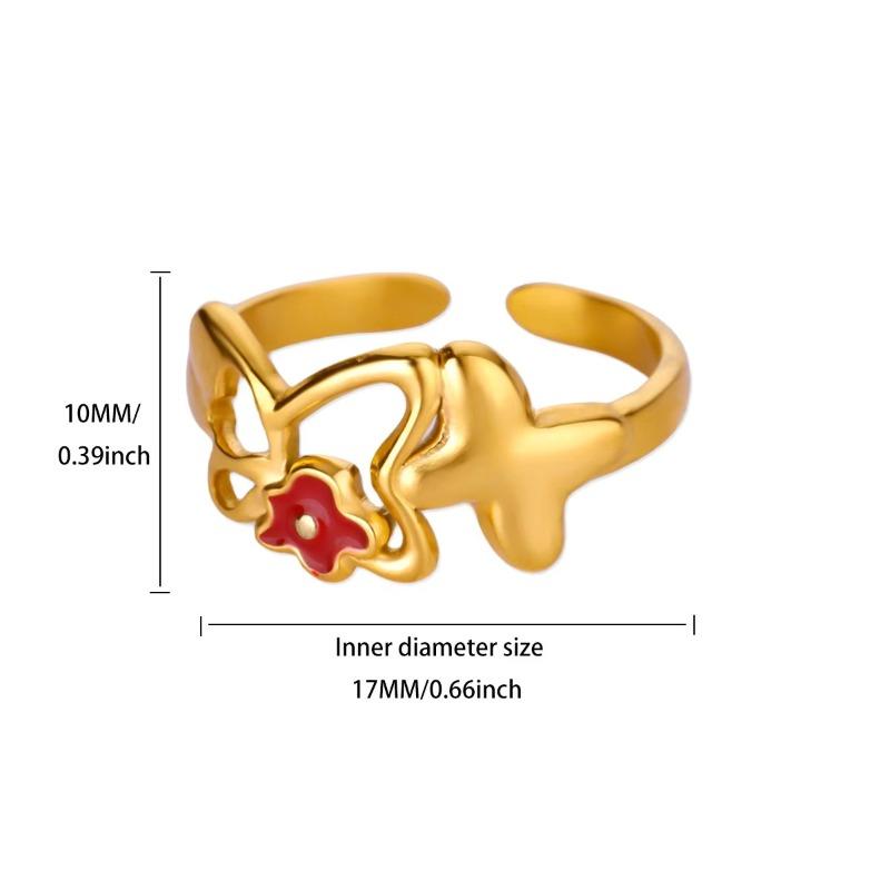 Love ring Titanium steel does not fade jewelry Light luxury high-end stainless steel jewelry Women