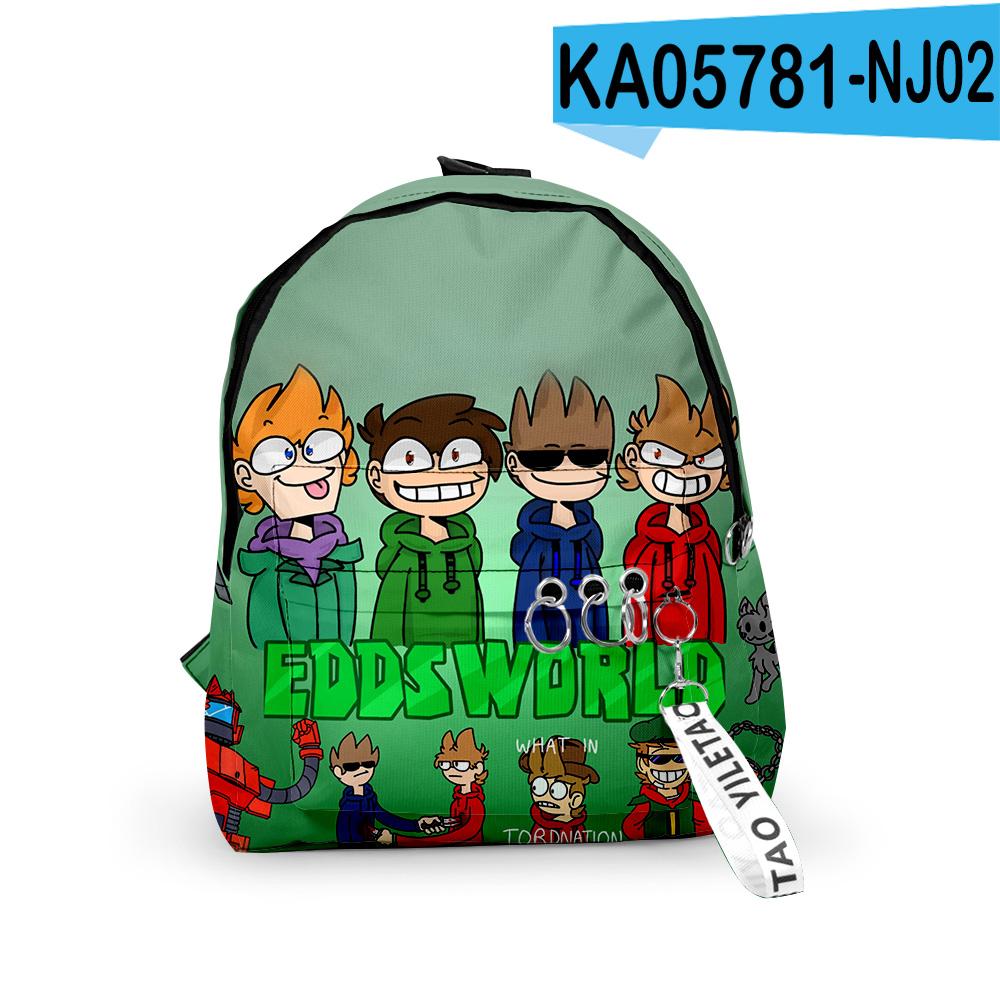 תיקי גב לבית ספר פופולריים וצעירים של Eddsworld, תיקי גב למחברות, הדפסת תלת מימד, אוקספורד עמיד למים, מחזיק מפתחות, תיקי נסיעות קטנים
