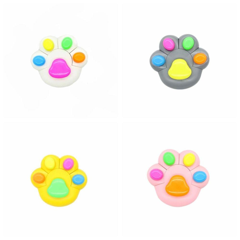 Cartoon Cat Paw Highlighter Pen Graffiti Marking Funnyl Highlighter Pen Handmade DIY Fluorescent Marker Children's Day Gifts