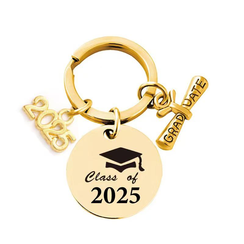 Stainless Steel Graduation Keychain Pendant - Gift Engraving Available