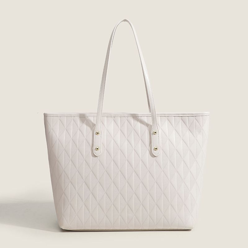 

Women s Bag No Minimalist Texture Quilted Class Women s Bag Beige White