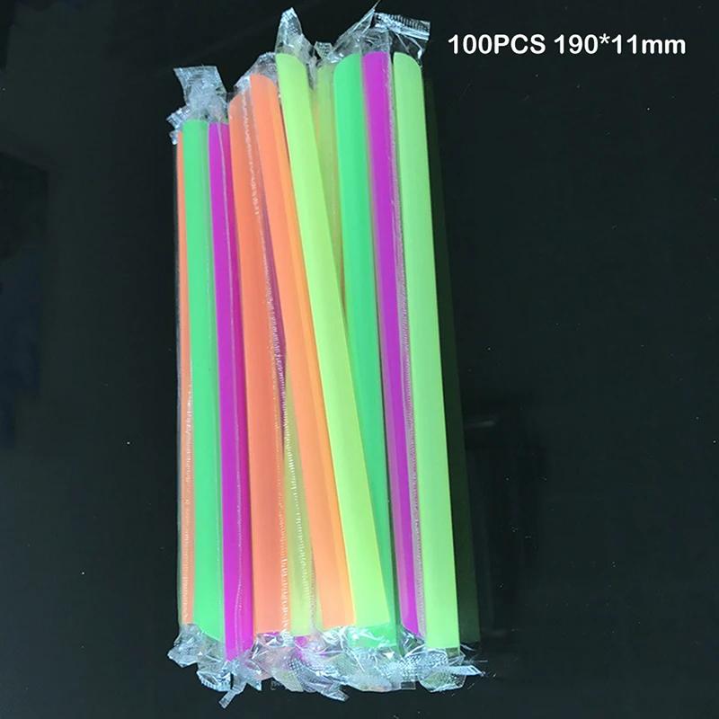 

100Pcs Plastic Pearls Tea Straws 7.5 Huge Milkshake Straws Pearls Boba MilkTea Smoothie Drinking Party-Homeclub разноцветный