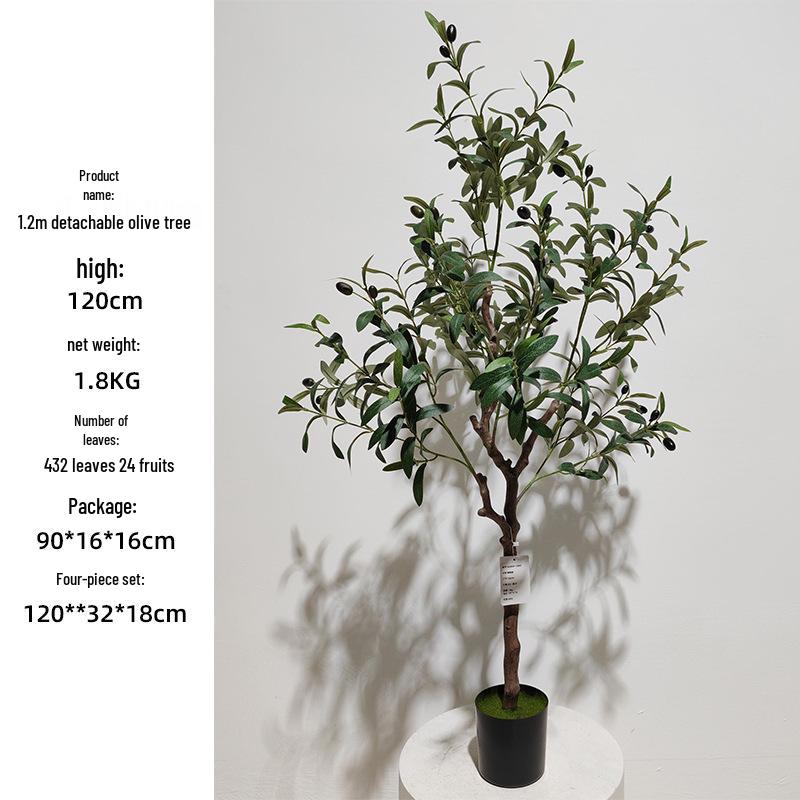 Olive Tree Potted Plant - Indoor Decor Simulation for Living Room