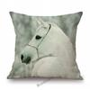 White Horse Royal Court Horsemanship Club Decoration Art Sofa Throw Pillow Case Black White Elegant Linen Pony Cushion Cover