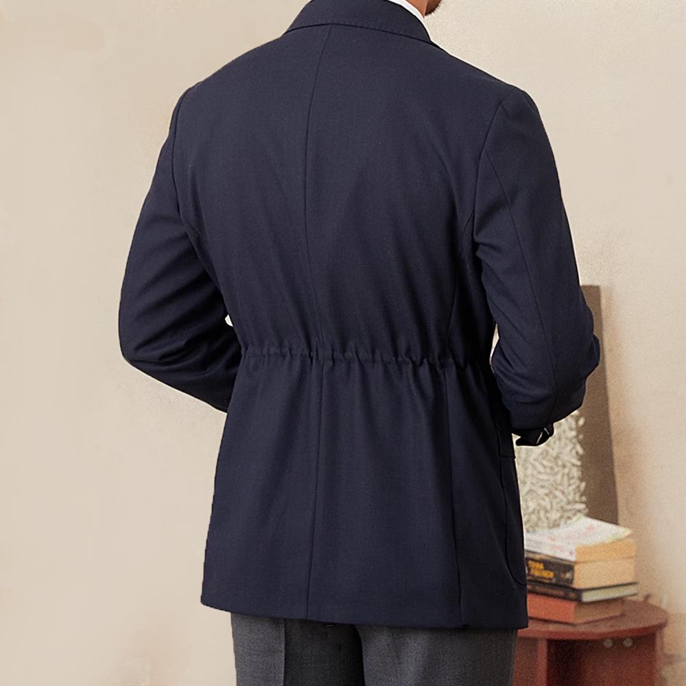 Ruishen Spring/Autumn Men's Retro Linen Blend Suit Collar Jacket