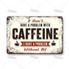 Vintage Coffee Metal Tin Sign Decorative Plate Retro Tea Time Metal Poster Home Bar Cafe Indutrial Decor Old Wall Metal Signs