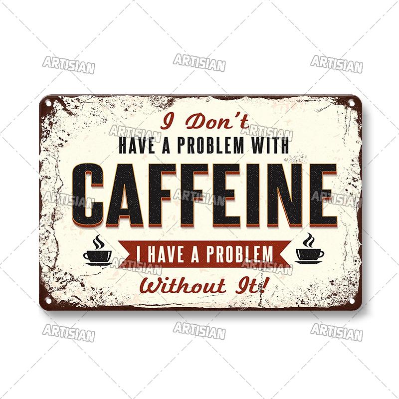 Vintage Coffee Metal Tin Sign Decorative Plate Retro Tea Time Metal Poster Home Bar Cafe Indutrial Decor Old Wall Metal Signs